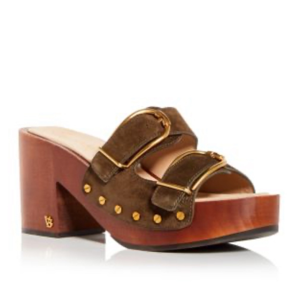 Veronica Beard Women's olive Suede Platform Sandals